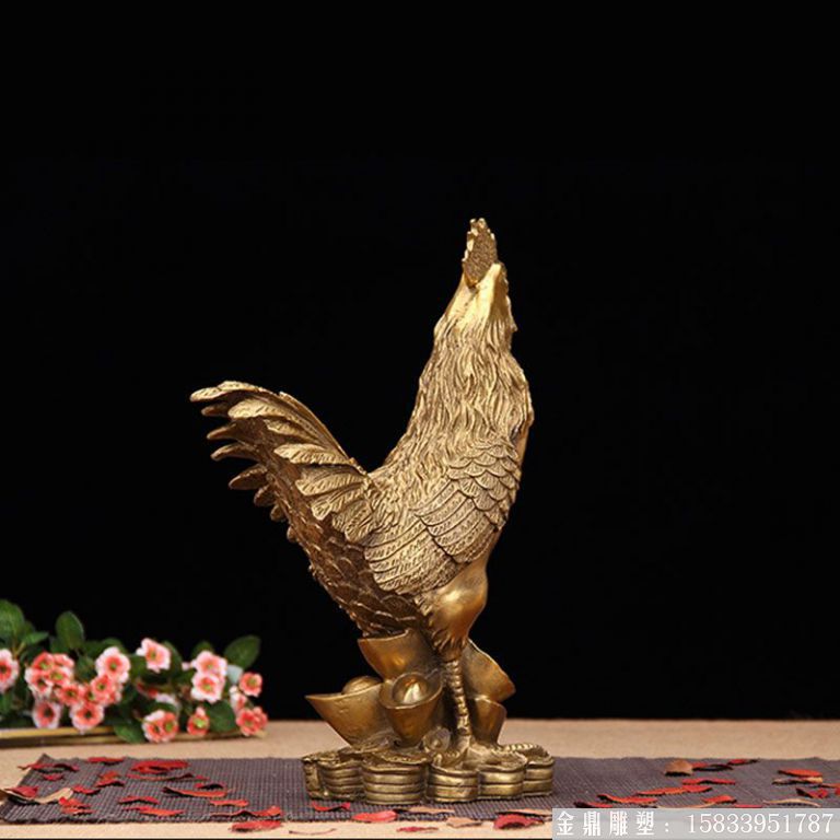 铜公鸡雕塑 (3)